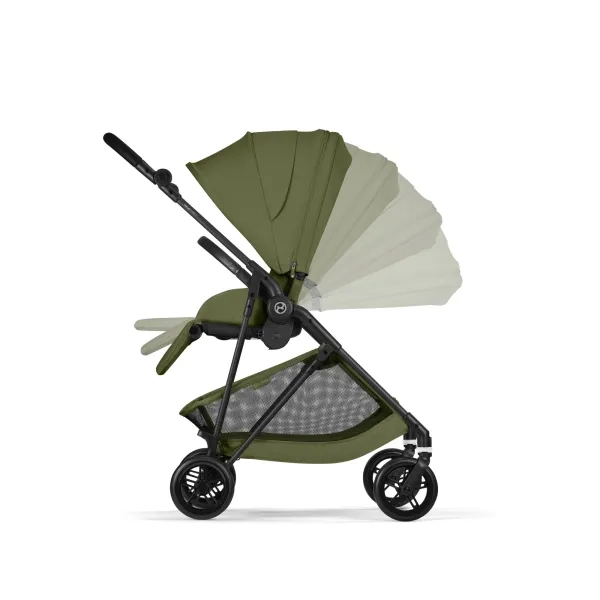 Регульована спинка та підніжка, Візок Melio Carbon Moss Green